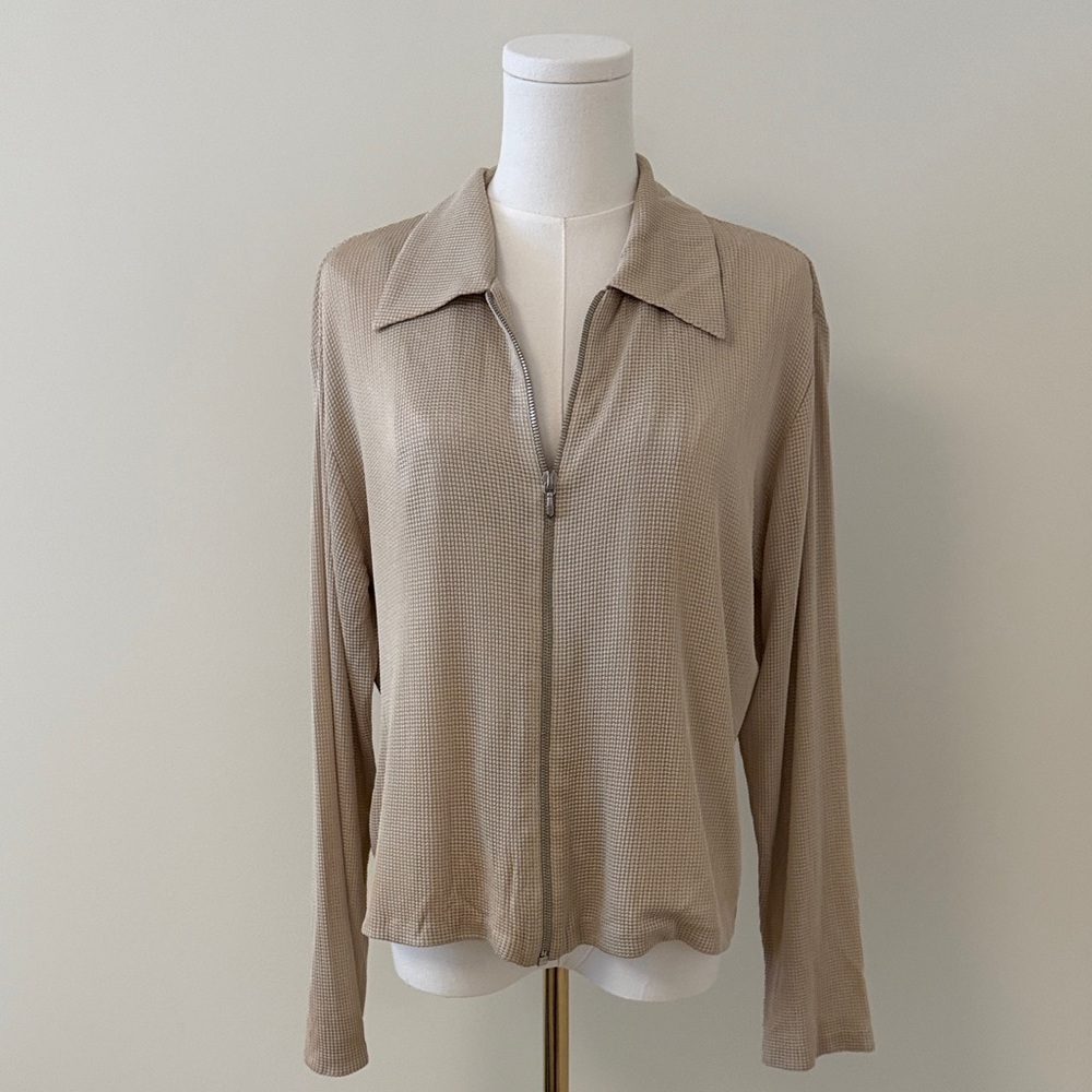 Elegant Beige Button Down Shirt